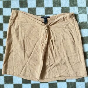 Forever 21 Tan Twist Front Skirt